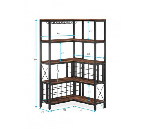 Кутовий барний барний для зберігання алкогольних напоїв і келихів