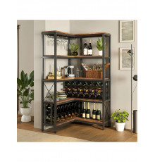 Стелаж кутовий барний для зберігання алкогольних напоїв та бокалів