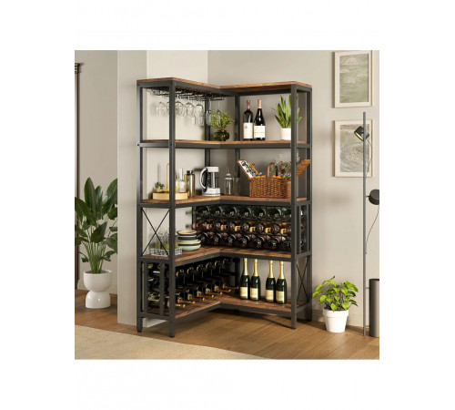 Кутовий барний барний для зберігання алкогольних напоїв і келихів