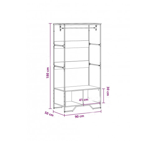 Стойка в прихожую, дуб сонома