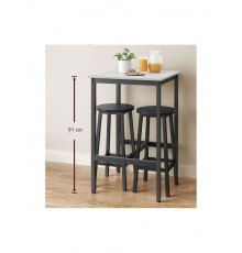 Барний стіл із металевим каркасом. Невеликий кухонний стіл, високий паб-стіл для вітальні.