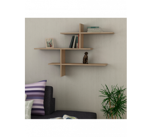 Настенная полка для книг LEO Oak