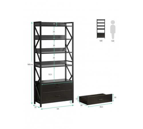 Стелаж Едісона  — універсальний LOFT-стелаж для дому