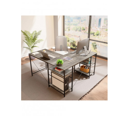 Письменный стол "Haigh" L-образной формы с полками