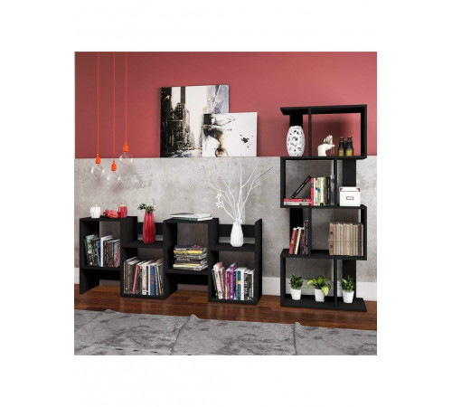 Полка-стеллаж Movelbento Black MSM – стильная черная лофт-полка