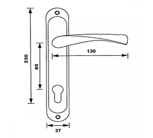 Ручки на планці KEDR 85.1313-AL АВ, бронза