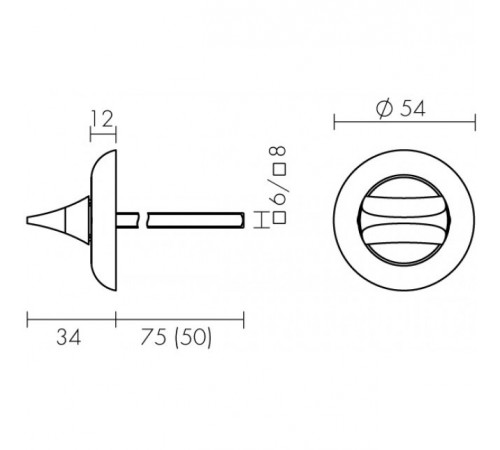 Ручка поворотна Kedr 256-CR