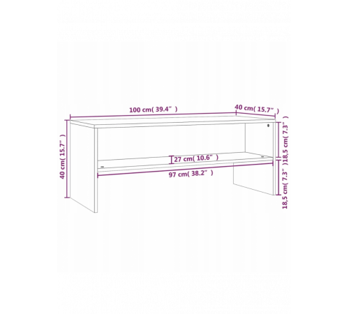 Тумба под телевизор – дуб Сонома, 100×40×40 см