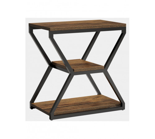 Стол-тумбочка 3-ярусная - 65×60×30 см, лофт-стиль.