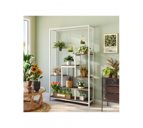 Підставка для рослин із полиць і 6 гачків — 180×100×30 см