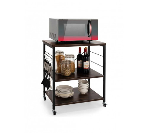 3-ярусний візок для зберігання - 74×60×40 см, ЧСЧ