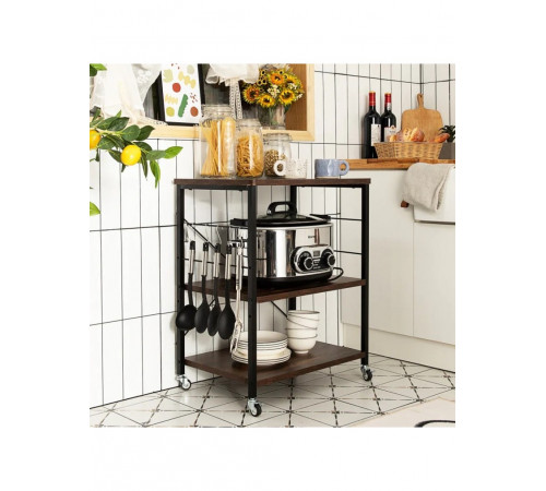 3-ярусний візок для зберігання - 74×60×40 см, ЧСЧ