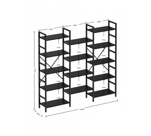 Стеллаж Etagere 8 – 17 открытых полок, 176×176×30 см