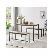 Обідній стіл, барний стіл з 2 обідніми лавочками для кухні