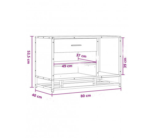 Лавка для взуття, дуб сонома