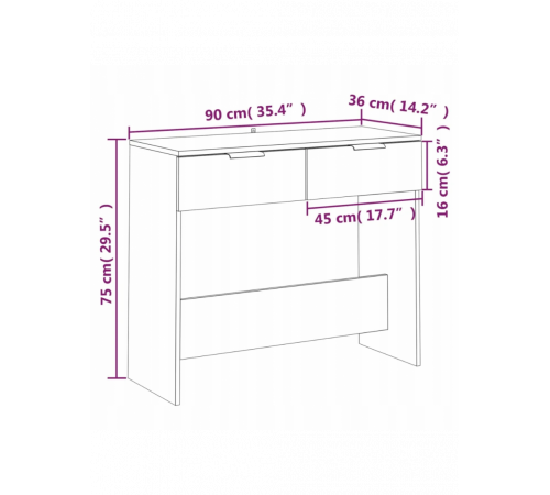 Консольний столик — дуб Сонома