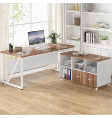 Письменный стол Г-образный с тумбой для файлов