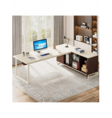 Письмовий стіл Г-подібний з тумбою для файлів