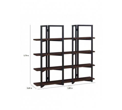 Стелаж MSMLOFT  — металевий каркас, (170×180×40 см)