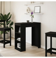 Барный стол с полками черного цвета