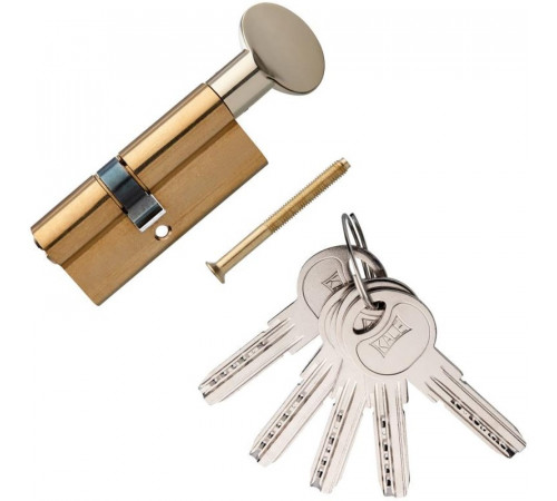 Цилиндр Kale 164SMC 30+10+40=80mm, латунь, 5 ключей, с вертушкой, на длинной стороне