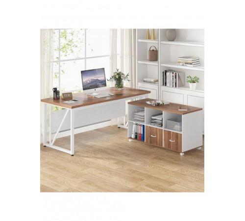 L‑подібний письмовий стіл з тумбою для файлів