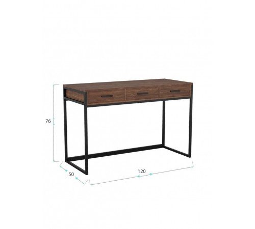 Стіл “Stewart” з 3 шухлядами — 120×50×76 см