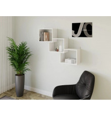 Настінна полиця для книг і декору, білий