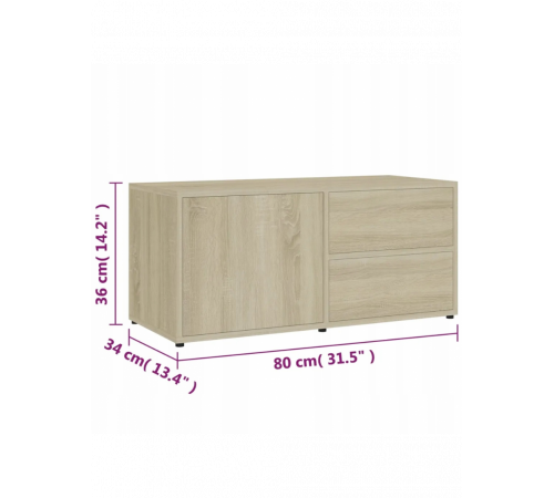 Тумба под телевизор - дуб Сонома