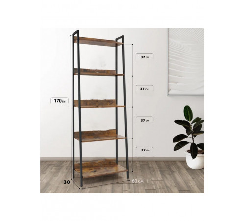 Стелаж “CAPHAUS” MSM — просторій 5-ярусний органайзер для дому чи офісу