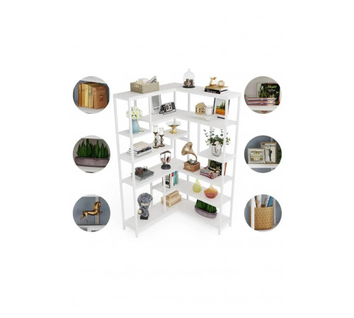 Стеллаж угловой MSM U0082, дуб сонома/черный металл