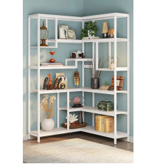 Стеллаж угловой 6-ярусный, белый