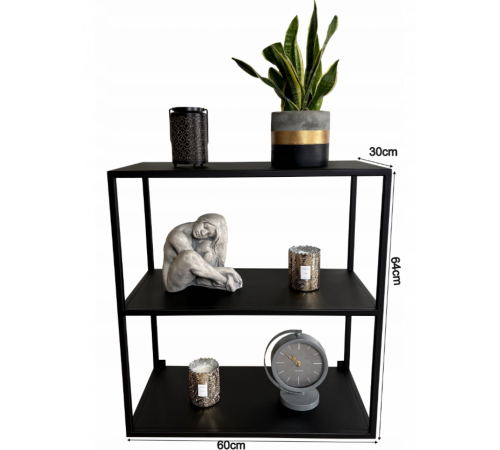 Настенная полка 3 уровня Hanging черный