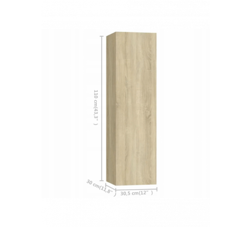 Тумба под телевизор 3 части - дуб Сонома