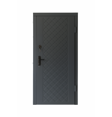 Теплі металеві двері Вулкан із МДФ і 2 замками, графіт