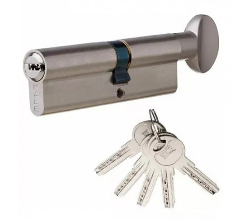 Цилиндр Kale 164 BM 30х10х40=80 мм, никель, с вертушкой, на длинной стороне