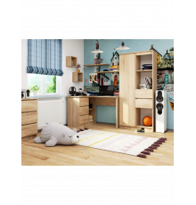 Кутовий стіл B16 3 ящики 2 полиці, сонома дуб