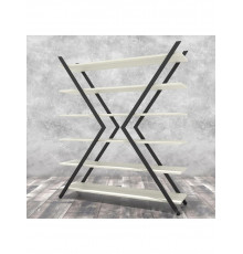 Стелаж Айсберг ІКС Чорний/білий MSMLOFT