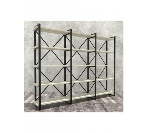 Стелаж Айсберг Лофт 240×182 см — чорний/білий