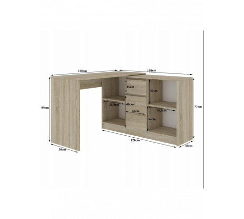 КОМОД CLP B-17 + СТІЛ, дуб сонома