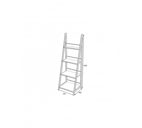 Офисный стеллаж в стиле Loft №5 – 52×40×150 см