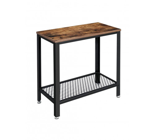 Тумбочка з металевим каркасом та сітчастою полицею