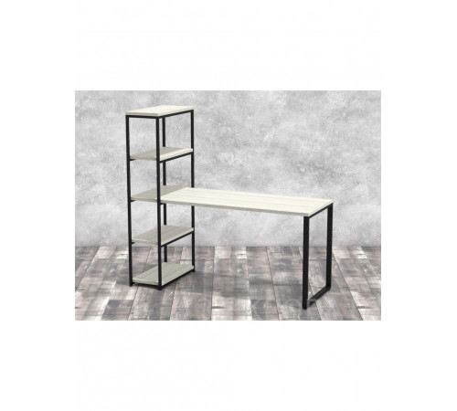 Стіл-стелаж Айсберг Loft 01 (чорний/білий) — 130 × 75 × 60 см