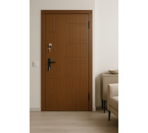 Вхідні двері Вулкан венге із МДФ — надійність, стиль та два замки