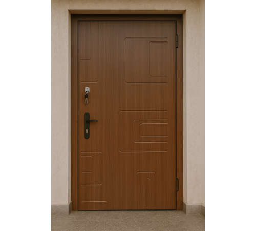 Вхідні двері Вулкан венге із МДФ — надійність, стиль та два замки