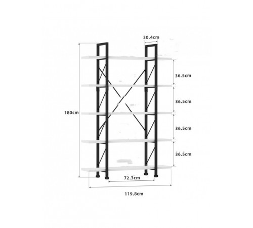 Стелаж Etagere — 5 відкритих ярусів, кольорові варіанти
