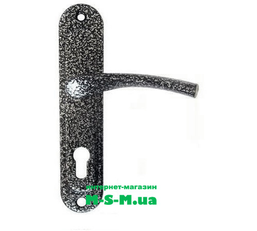 Дверна ручка на планці Аріко 55мм срібний антік