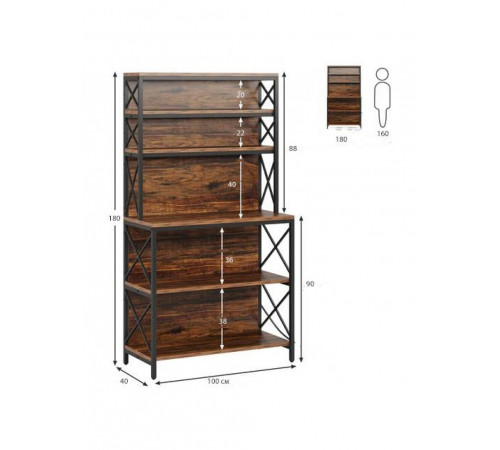 Стелаж-стійка 180×100×40 см— міцна організація від МСМ