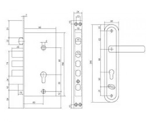 KEDR Комплект замку CLASS T5D правий CP