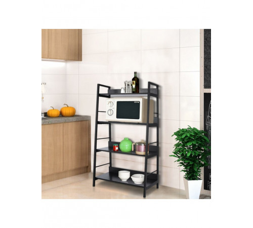 Стелаж MSMLOFT 5 полиць — чорний металевий каркас 1200×700×350 мм